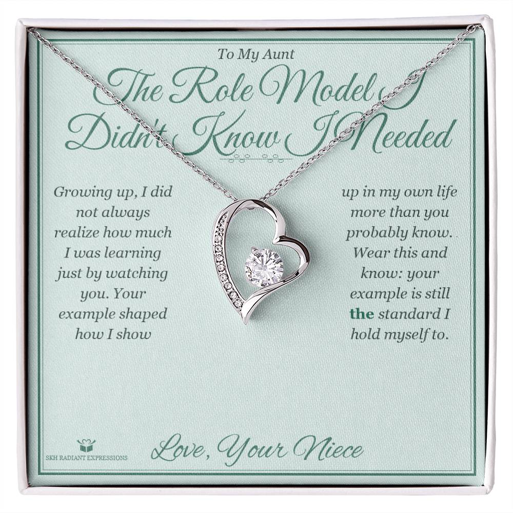 The Role Model I Didn't Know I Needed - Forever Love Necklace for Aunt - personalized keepsake gift from SKH Radiant Expressions