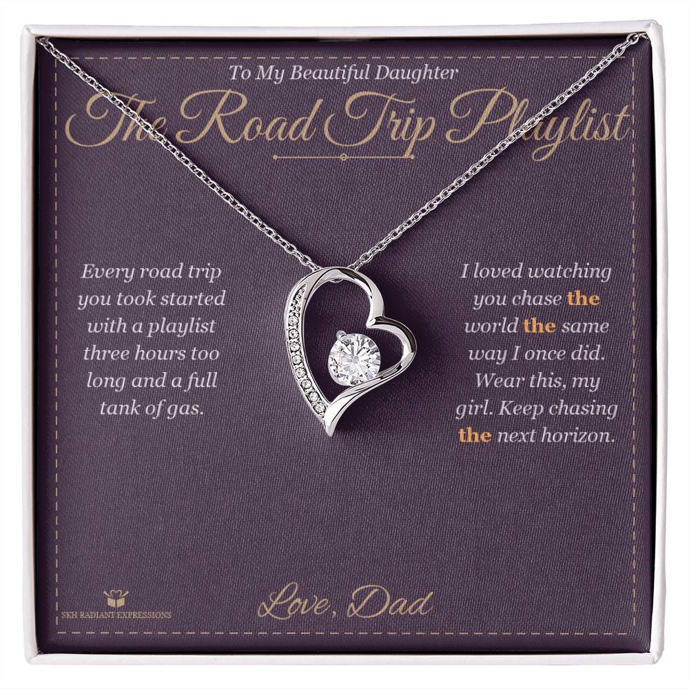 The Road Trip Playlist - Forever Love Necklace for Daughter - personalized keepsake gift from SKH Radiant Expressions