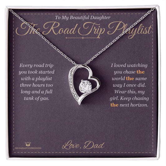 The Road Trip Playlist - Forever Love Necklace for Daughter - personalized keepsake gift from SKH Radiant Expressions