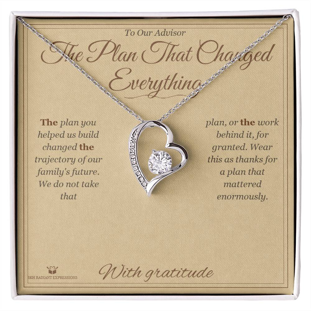 The Plan That Changed Everything - Forever Love Necklace for Advisor