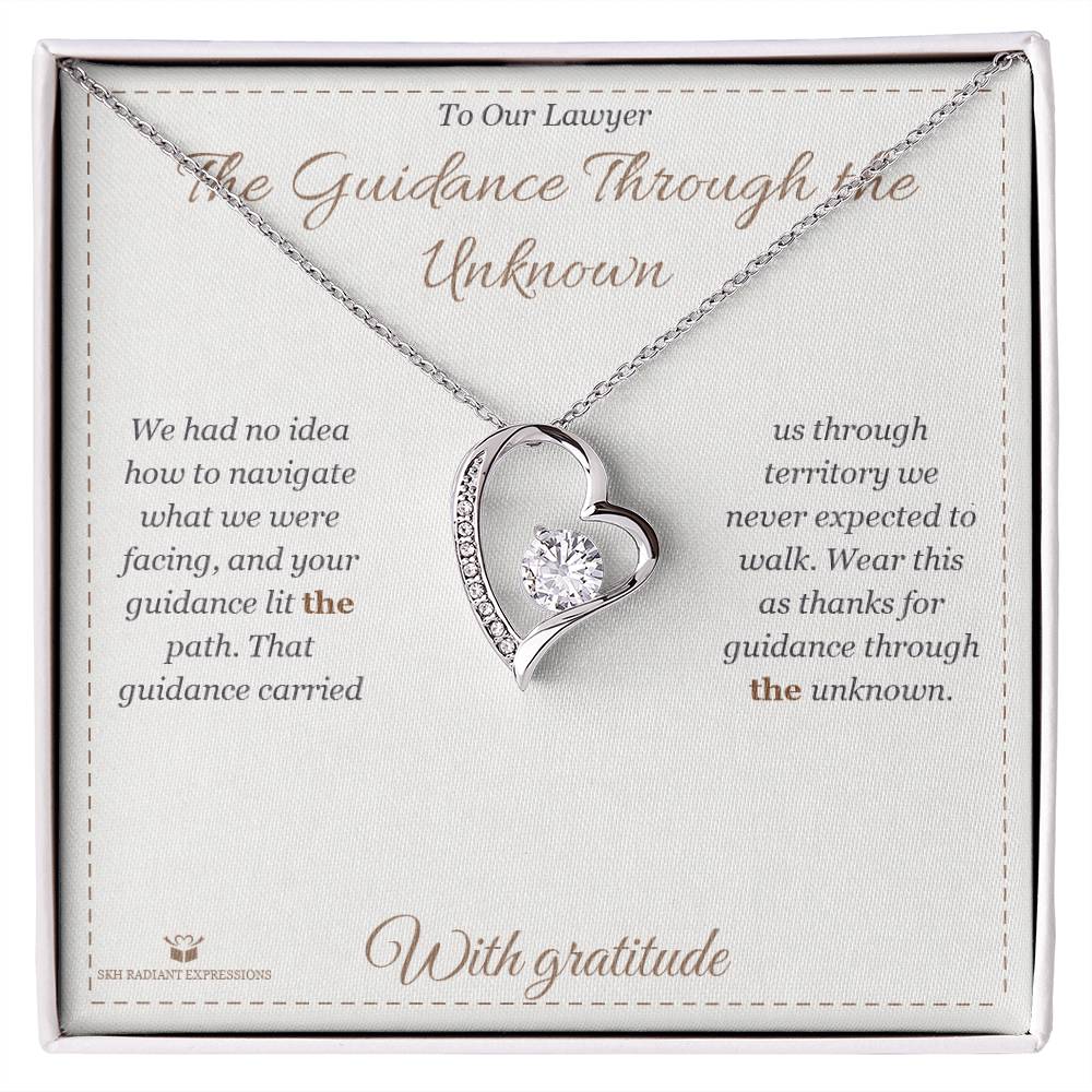 The Guidance Through the Unknown - Forever Love Necklace for Lawyer - personalized keepsake gift from SKH Radiant Expressions