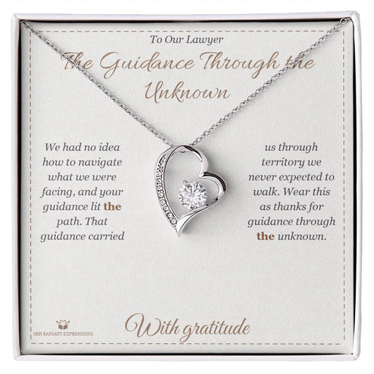 The Guidance Through the Unknown - Forever Love Necklace for Lawyer - personalized keepsake gift from SKH Radiant Expressions
