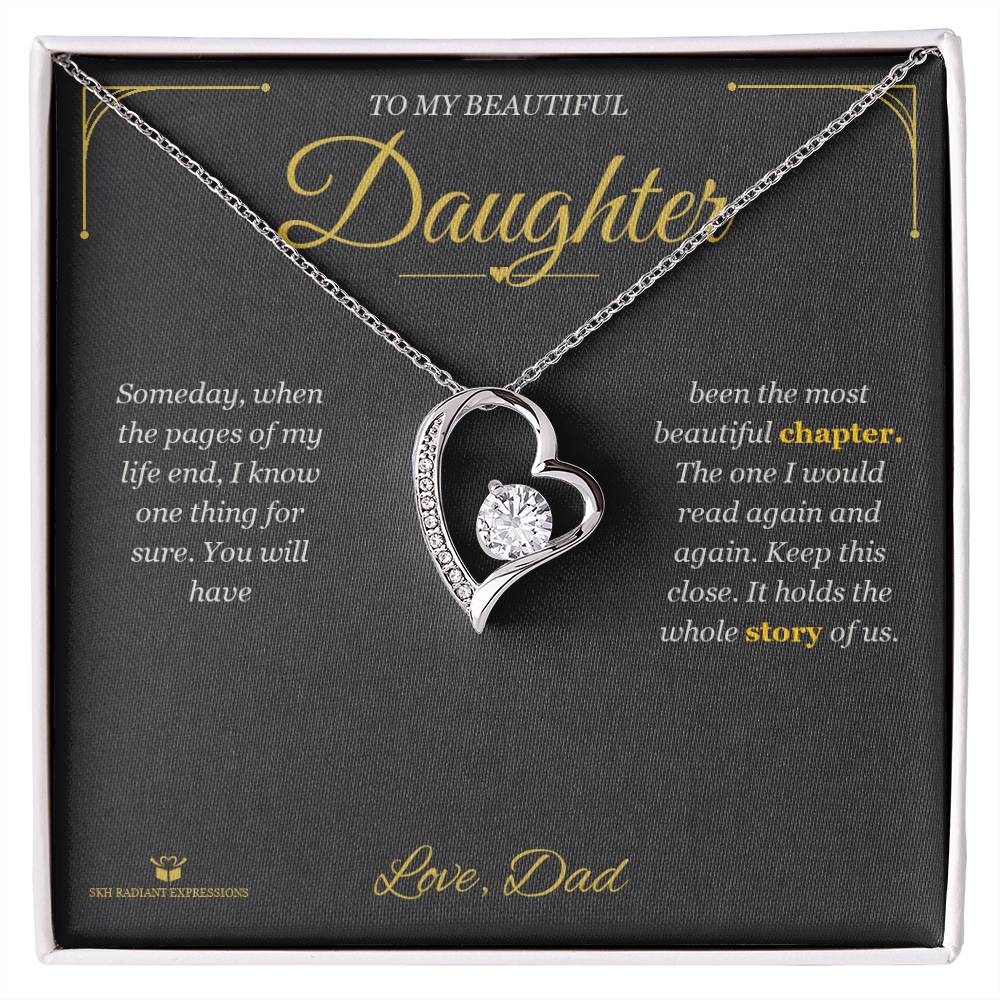 The Most Beautiful Chapter - Forever Love Necklace for Daughter - personalized keepsake gift from SKH Radiant Expressions