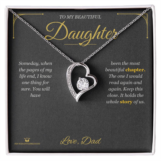 The Most Beautiful Chapter - Forever Love Necklace for Daughter - personalized keepsake gift from SKH Radiant Expressions