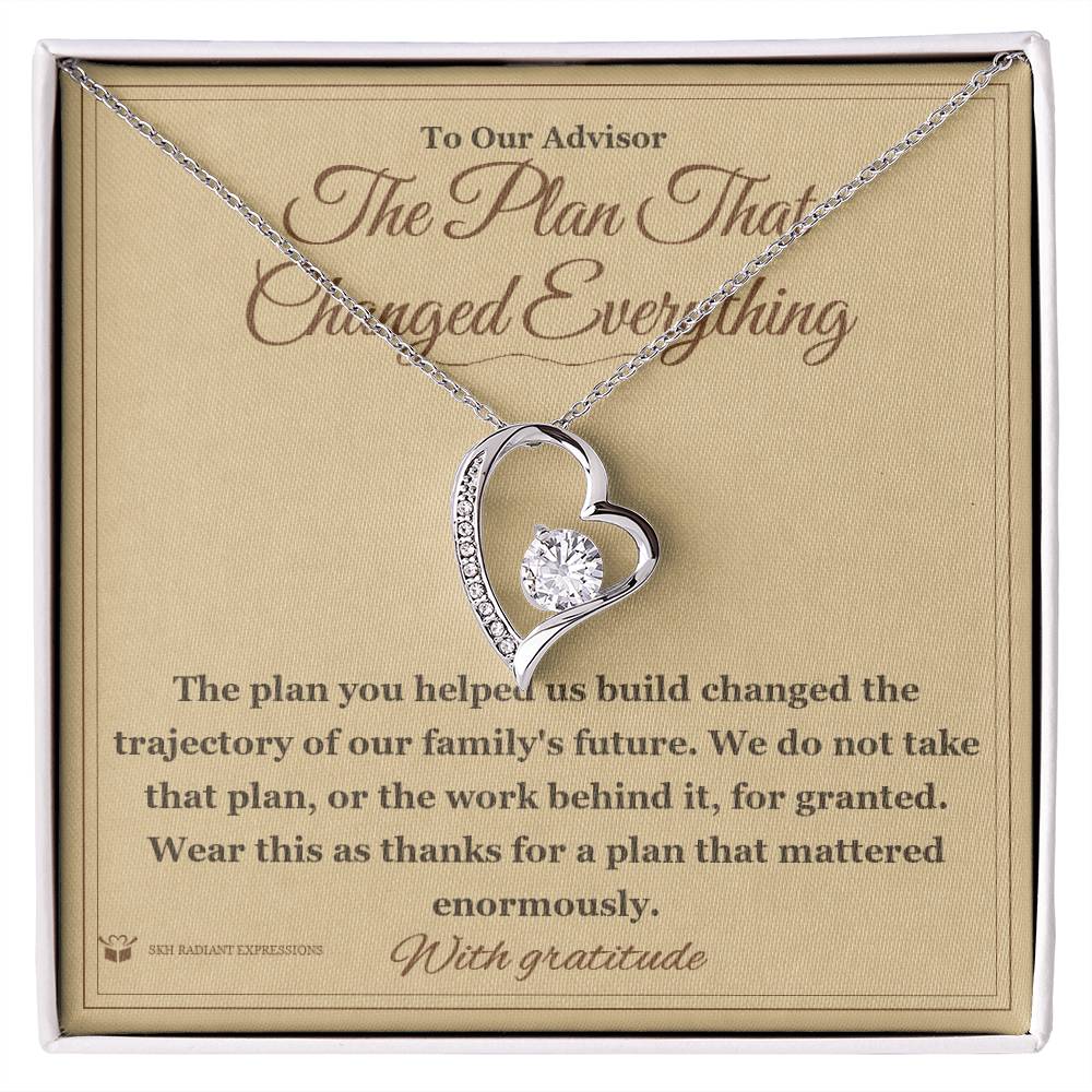 The Plan That Changed Everything - Forever Love Necklace for Advisor