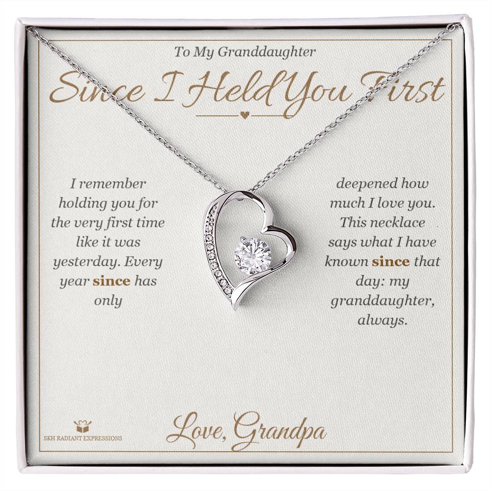 Since I Held You First - Forever Love Necklace for Granddaughter - personalized keepsake gift from SKH Radiant Expressions