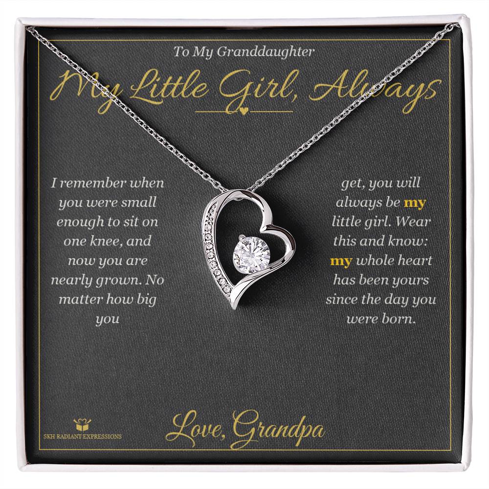 My Little Girl, Always - Forever Love Necklace for Granddaughter - personalized keepsake gift from SKH Radiant Expressions