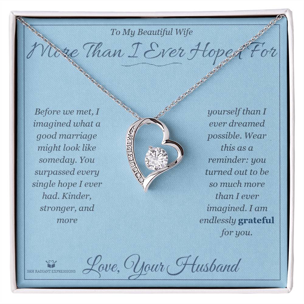 More Than I Ever Hoped For - Forever Love Necklace for Wife