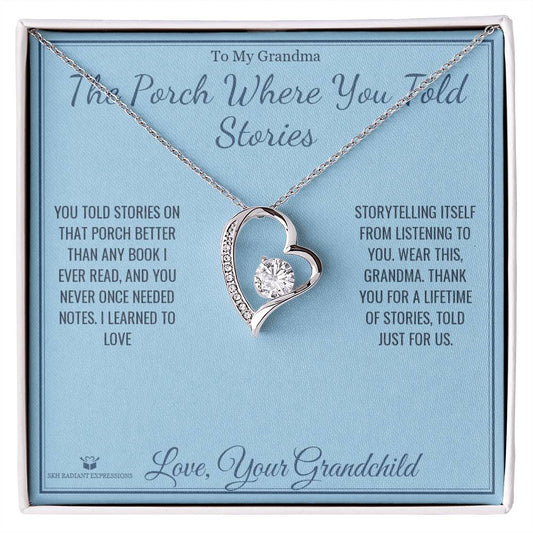 The Porch Where You Told Stories - Forever Love Necklace for Grandmother - personalized keepsake gift from SKH Radiant Expressions