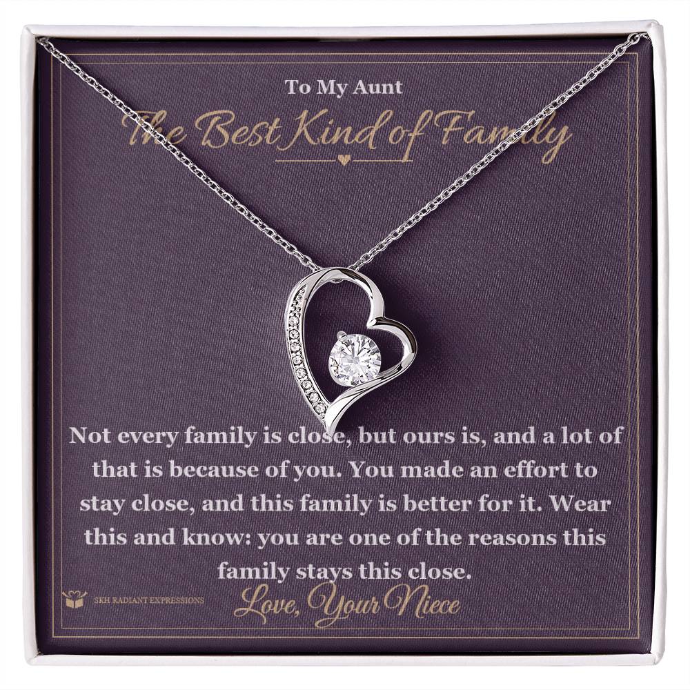 The Best Kind of Family - Forever Love Necklace for Aunt