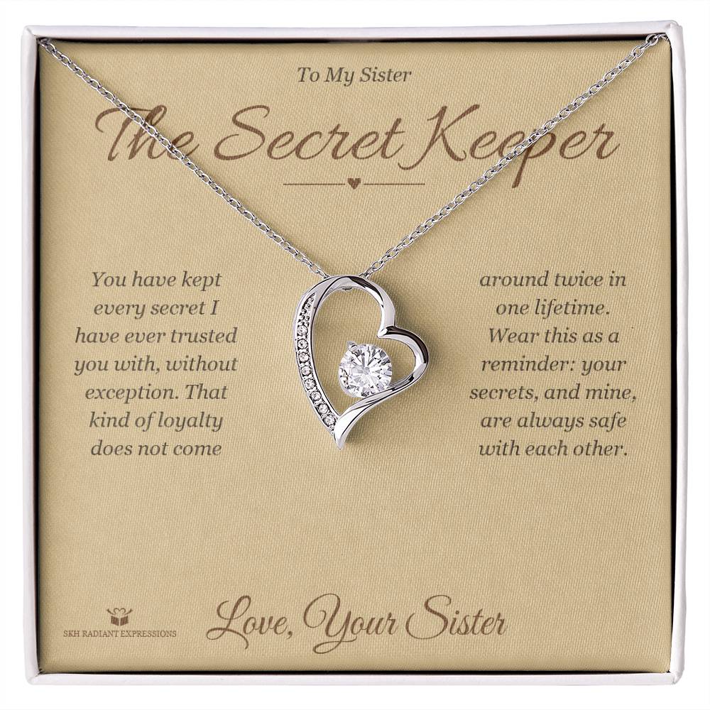The Secret Keeper - Forever Love Necklace for Sister - personalized keepsake gift from SKH Radiant Expressions