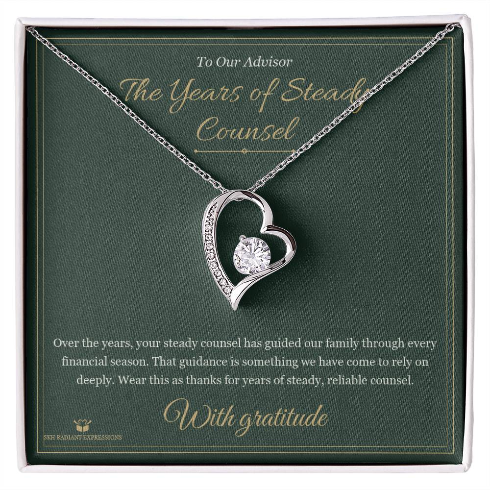 The Years of Steady Counsel - Forever Love Necklace for Advisor