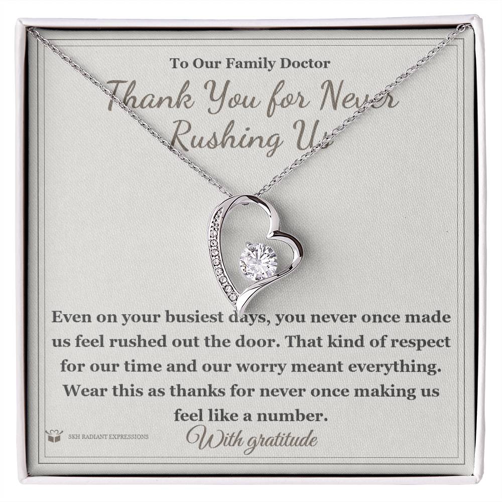 Thank You for Never Rushing Us - Forever Love Necklace for Doctor
