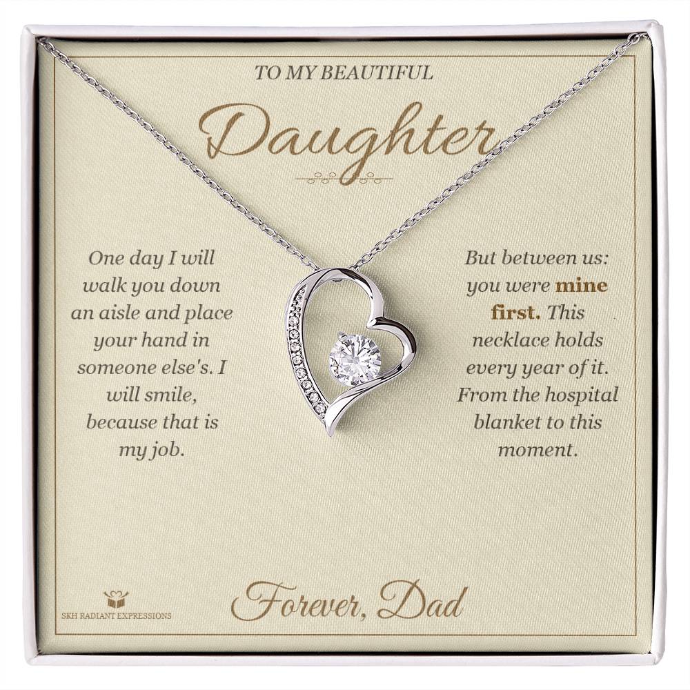 Before I Give You Away - Forever Love Necklace for Daughter