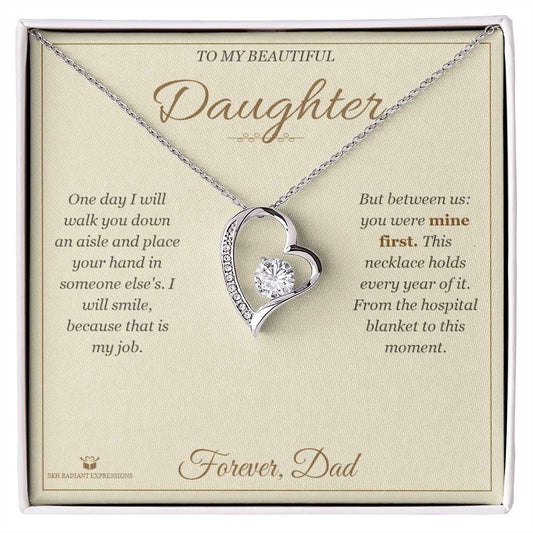 Before I Give You Away - Forever Love Necklace for Daughter - personalized keepsake gift from SKH Radiant Expressions