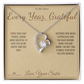 Every Year, Grateful - Forever Love Necklace for Sister
