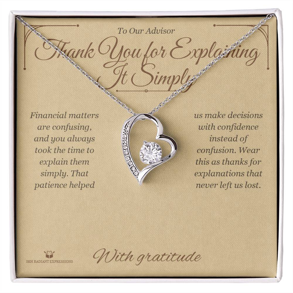 Thank You for Explaining It Simply - Forever Love Necklace for Advisor