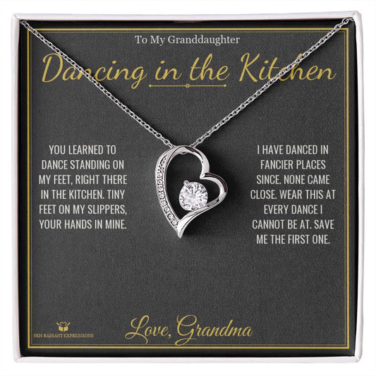 Dancing in the Kitchen - Forever Love Necklace for Granddaughter - personalized keepsake gift from SKH Radiant Expressions