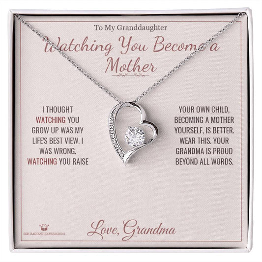 Watching You Become a Mother - Forever Love Necklace for Granddaughter - personalized keepsake gift from SKH Radiant Expressions
