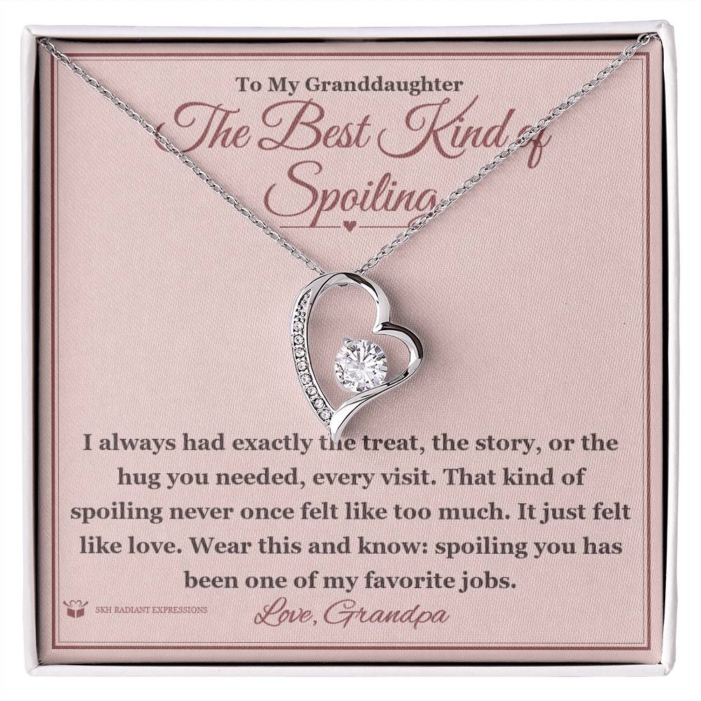 The Best Kind of Spoiling - Forever Love Necklace for Granddaughter