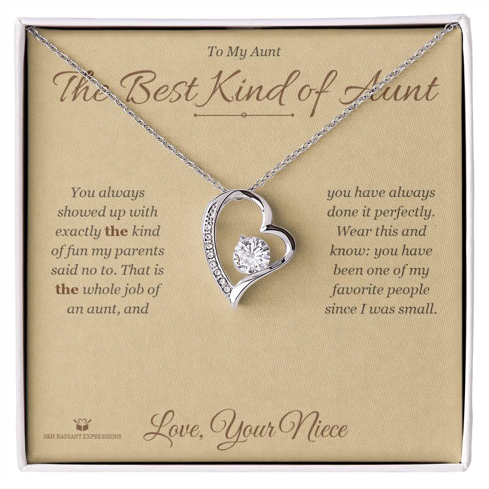 The Best Kind of Aunt - Forever Love Necklace for Aunt - personalized keepsake gift from SKH Radiant Expressions