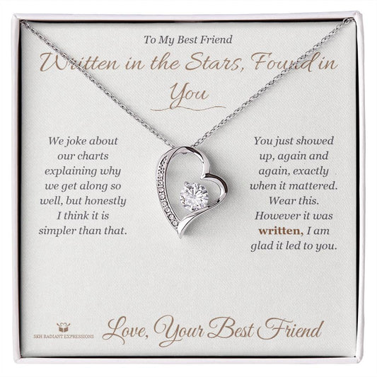 Written in the Stars, Found in You - Forever Love Necklace for Best Friend - personalized keepsake gift from SKH Radiant Expressions