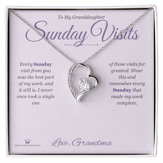 Sunday Visits - Forever Love Necklace for Granddaughter - personalized keepsake gift from SKH Radiant Expressions