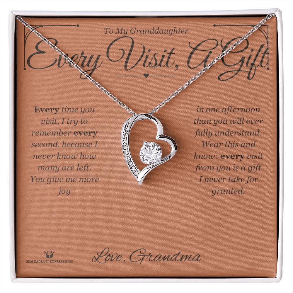 Every Visit, A Gift - Forever Love Necklace for Granddaughter