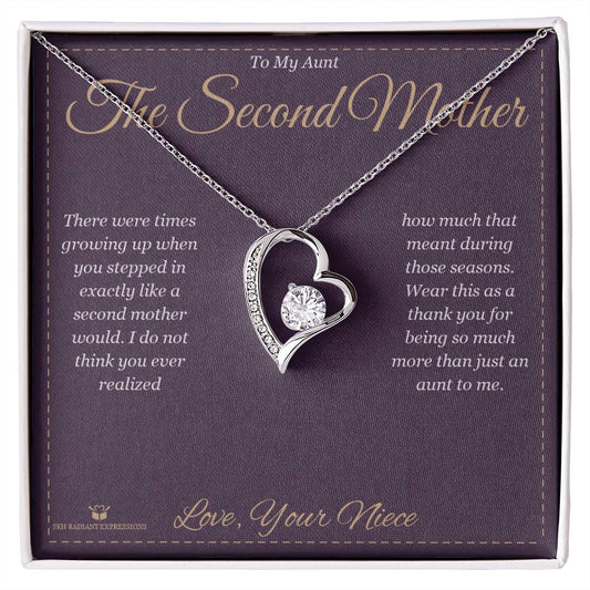 The Second Mother - Forever Love Necklace for Aunt - personalized keepsake gift from SKH Radiant Expressions