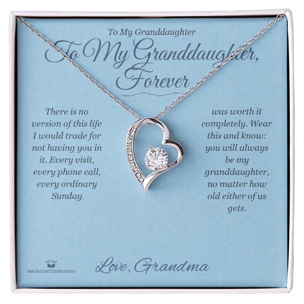 To My Granddaughter, Forever - Forever Love Necklace for Granddaughter - personalized keepsake gift from SKH Radiant Expressions