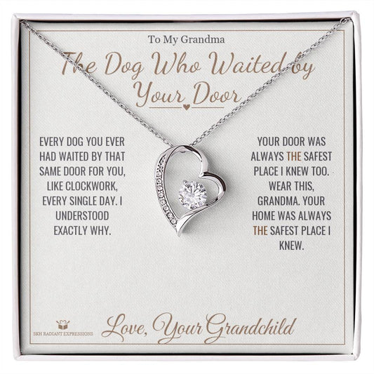 The Dog Who Waited by Your Door - Forever Love Necklace for Grandmother - personalized keepsake gift from SKH Radiant Expressions