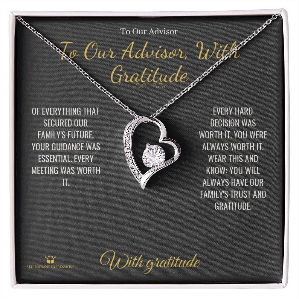 To Our Advisor, With Gratitude - Forever Love Necklace for Advisor