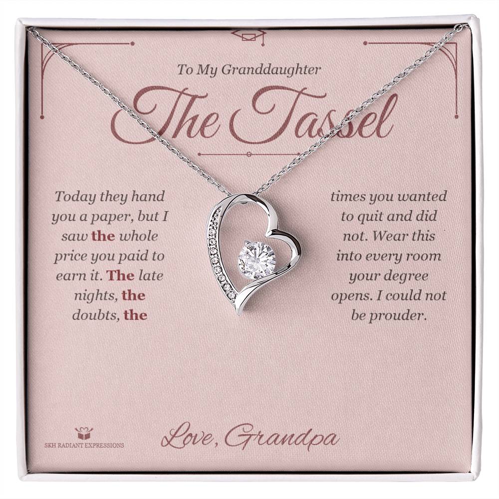 The Tassel - Forever Love Necklace for Granddaughter - personalized keepsake gift from SKH Radiant Expressions