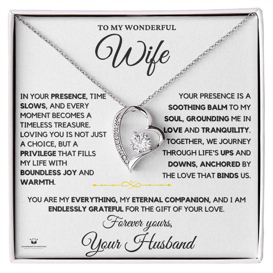 To My Wonderful Wife - Forever Yours: A Love Letter to My Eternal Companion - FL Necklace