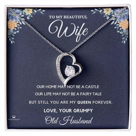 To My Beautiful Wife - You Are My Queen Forever - FL Necklace