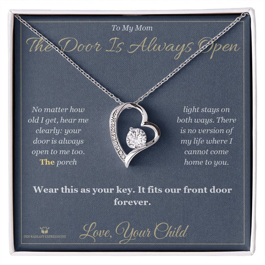 The Door Is Always Open - Forever Love Necklace for Mom - personalized keepsake gift from SKH Radiant Expressions