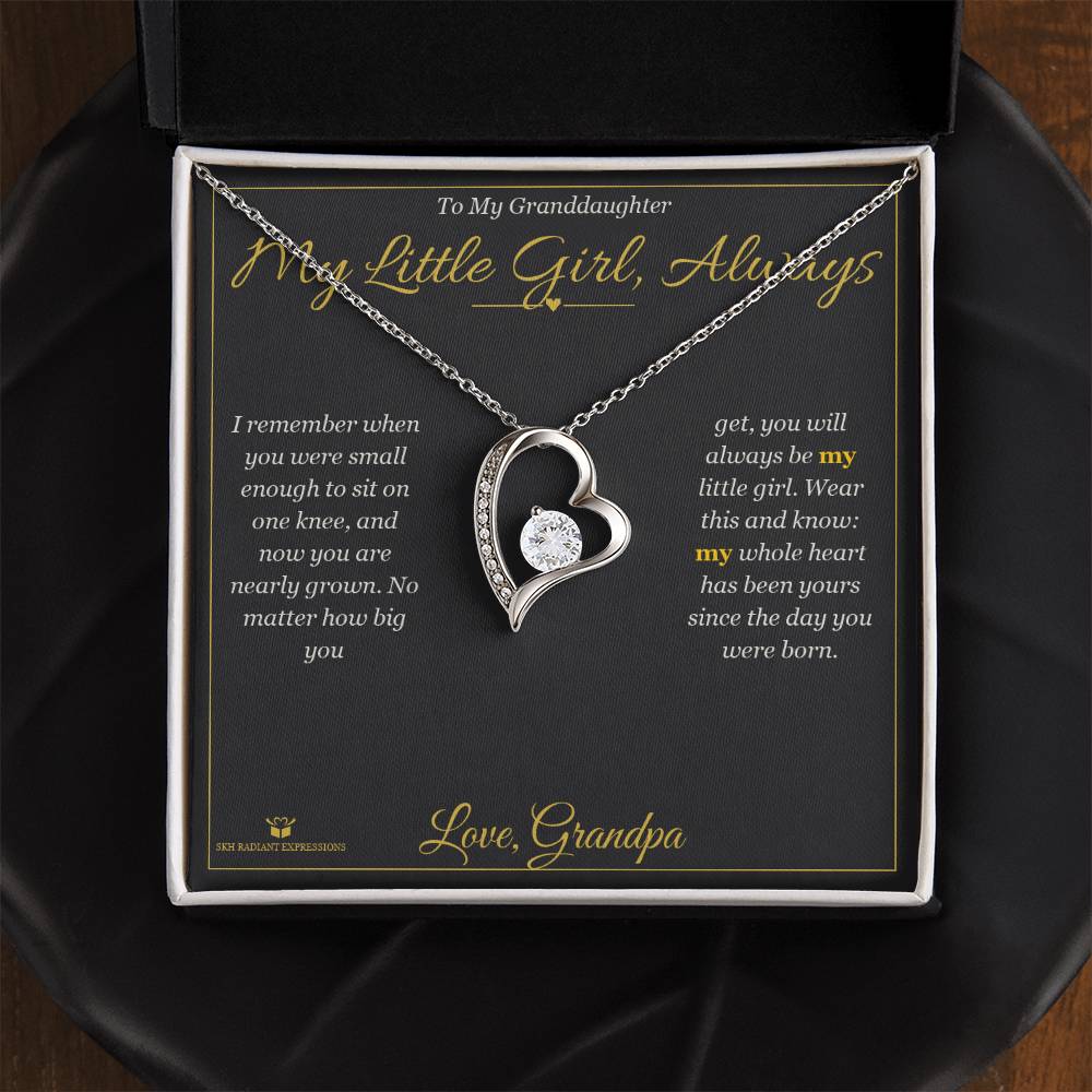 My Little Girl, Always - Forever Love Necklace for Granddaughter - personalized keepsake gift from SKH Radiant Expressions