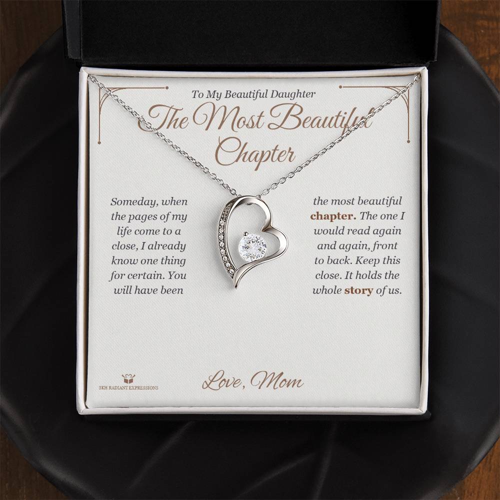 The Most Beautiful Chapter - Forever Love Necklace for Daughter - personalized keepsake gift from SKH Radiant Expressions