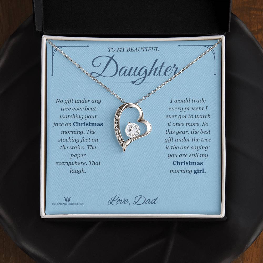 Christmas Morning Girl - Forever Love Necklace for Daughter