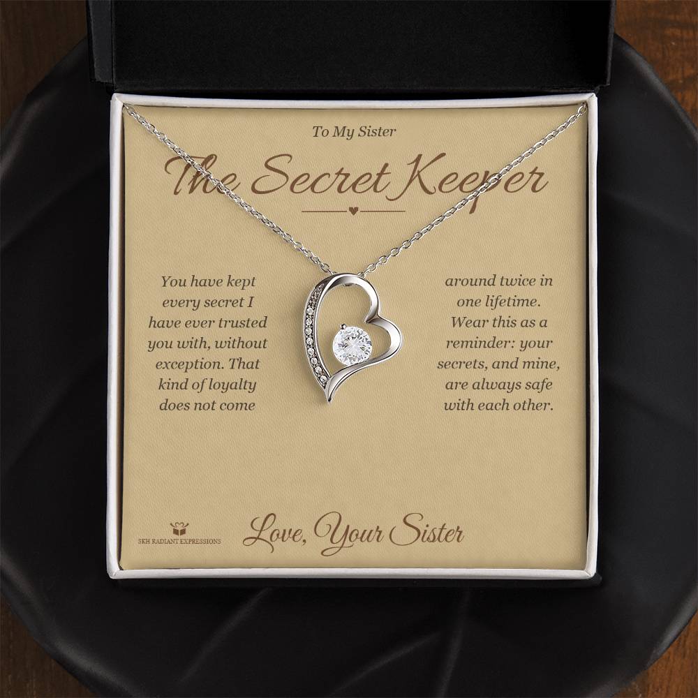 The Secret Keeper - Forever Love Necklace for Sister - personalized keepsake gift from SKH Radiant Expressions