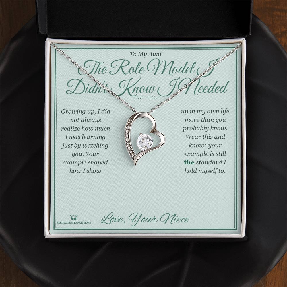 The Role Model I Didn't Know I Needed - Forever Love Necklace for Aunt - personalized keepsake gift from SKH Radiant Expressions