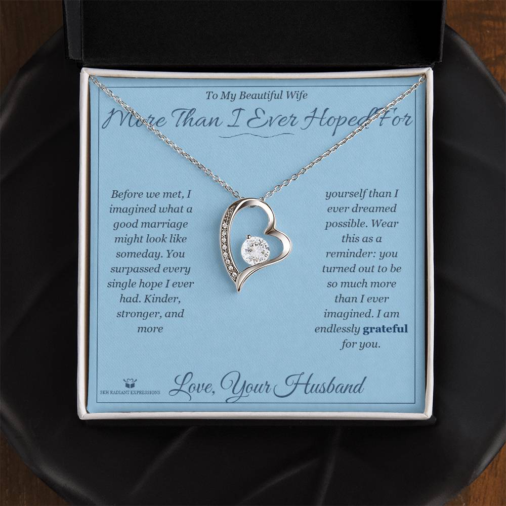 More Than I Ever Hoped For - Forever Love Necklace for Wife