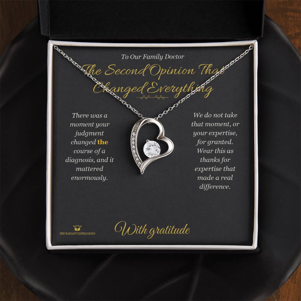 The Second Opinion That Changed Everything - Forever Love Necklace for Doctor - personalized keepsake gift from SKH Radiant Expressions