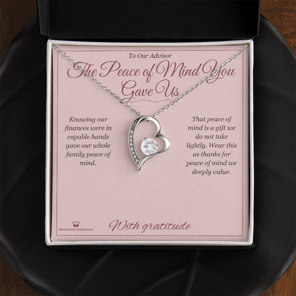 The Peace of Mind You Gave Us - Forever Love Necklace for Advisor