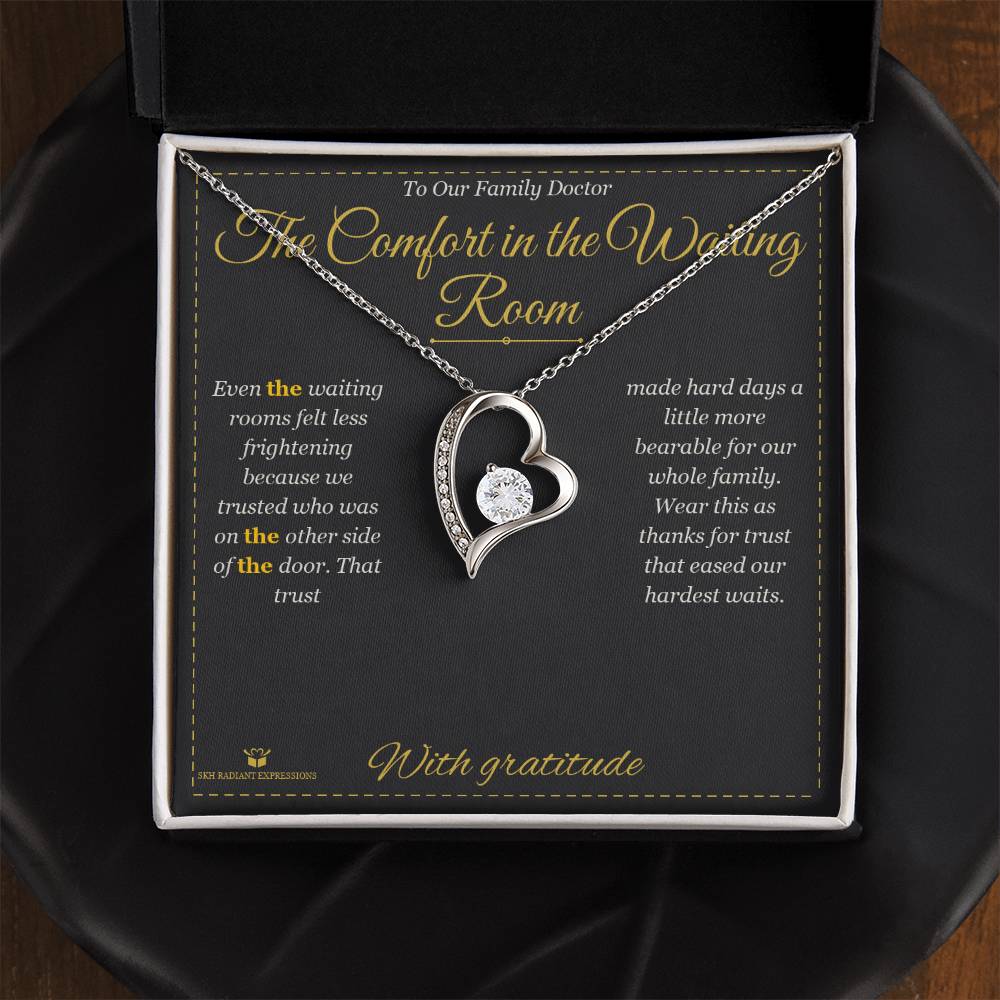 The Comfort in the Waiting Room - Forever Love Necklace for Doctor - personalized keepsake gift from SKH Radiant Expressions