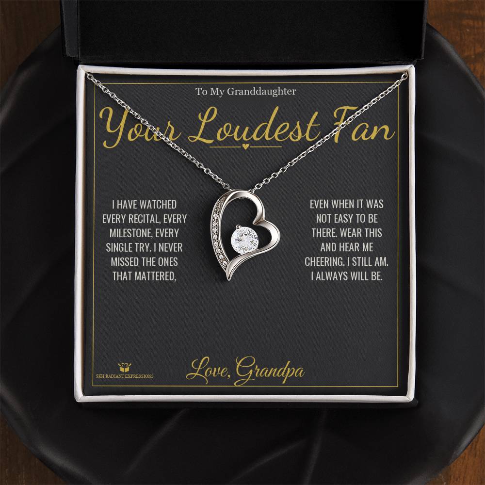 Your Loudest Fan - Forever Love Necklace for Granddaughter - personalized keepsake gift from SKH Radiant Expressions