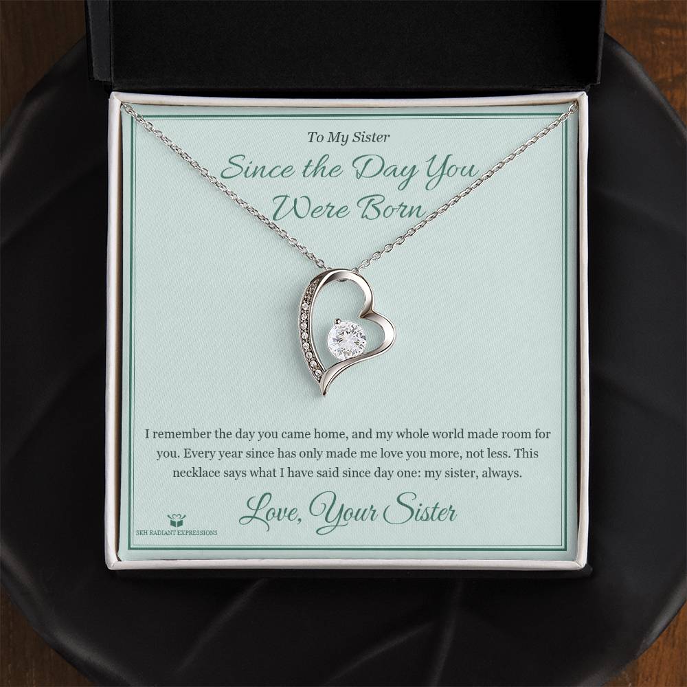 Since the Day You Were Born - Forever Love Necklace for Sister