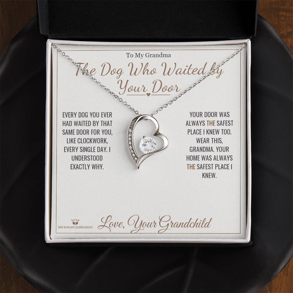 The Dog Who Waited by Your Door - Forever Love Necklace for Grandmother - personalized keepsake gift from SKH Radiant Expressions