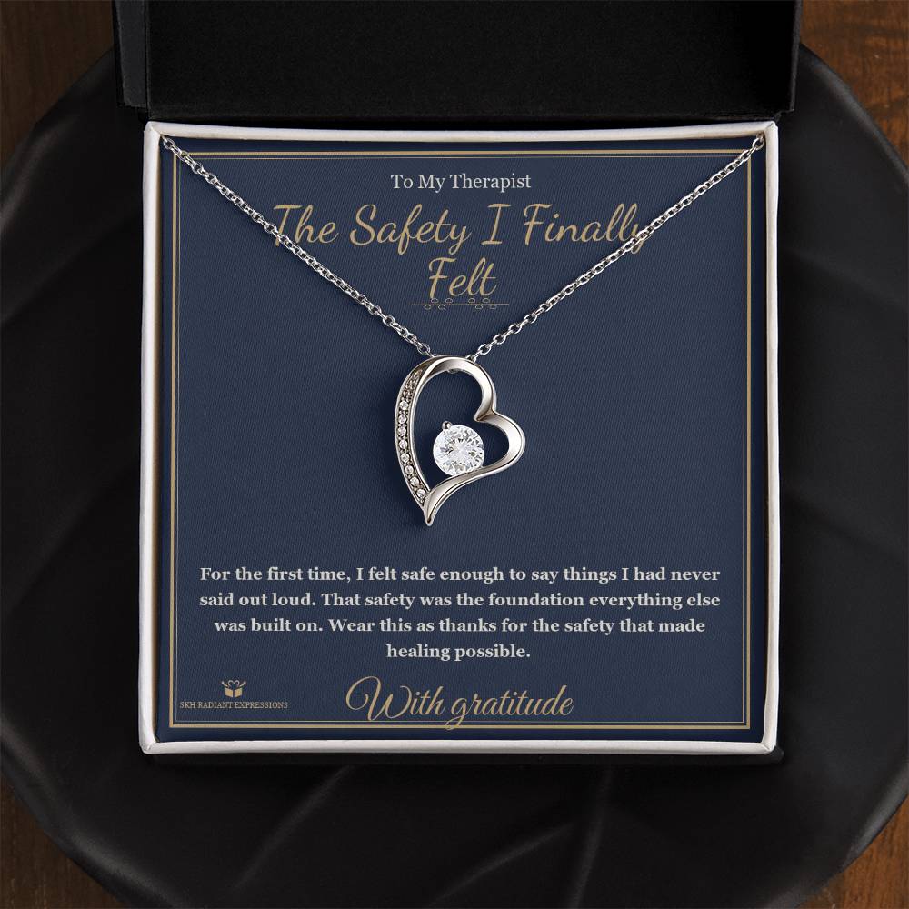 The Safety I Finally Felt - Forever Love Necklace for Therapist