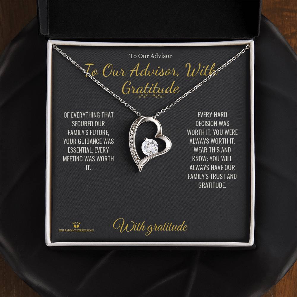 To Our Advisor, With Gratitude - Forever Love Necklace for Advisor